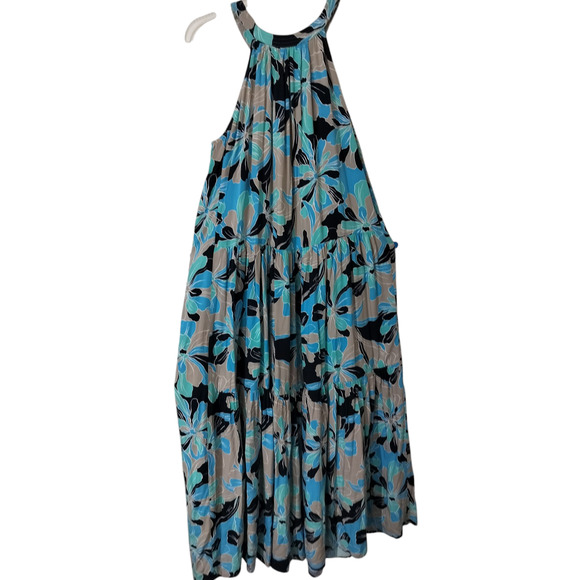 3629) Tommy Hilfiger Floral Halter Maxi Dress Oasis Combo Size XS - Picture 4 of 9